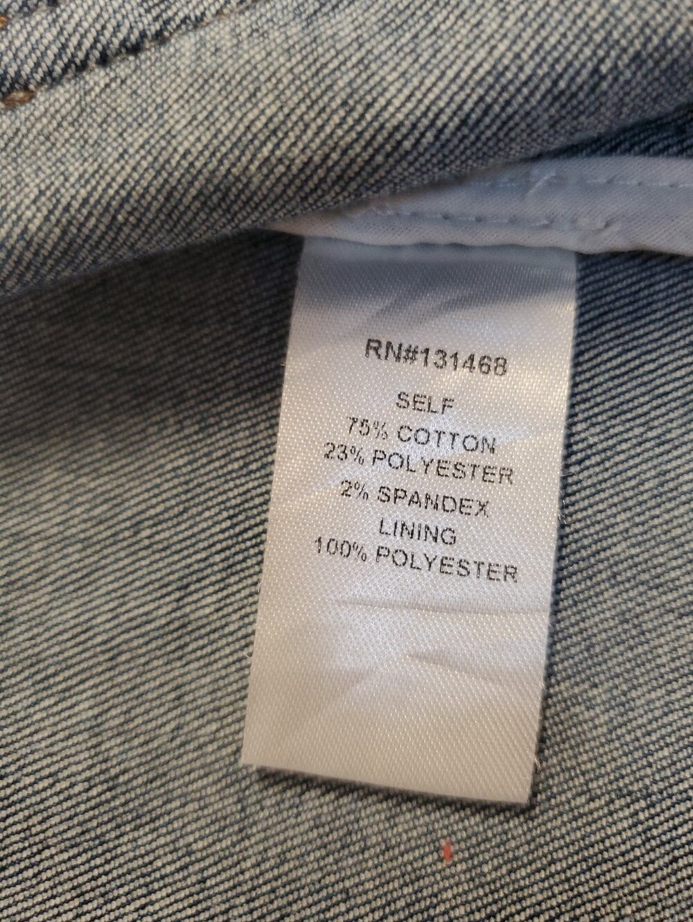 FATE Collarless Denim Jacket Gold Textured Buttons Women's Size Small - Picture 4 of 8